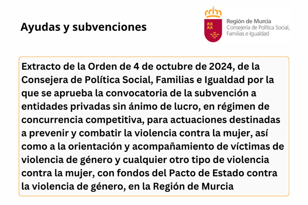 Ayudas y subvenciones/Violencia contra la mujer